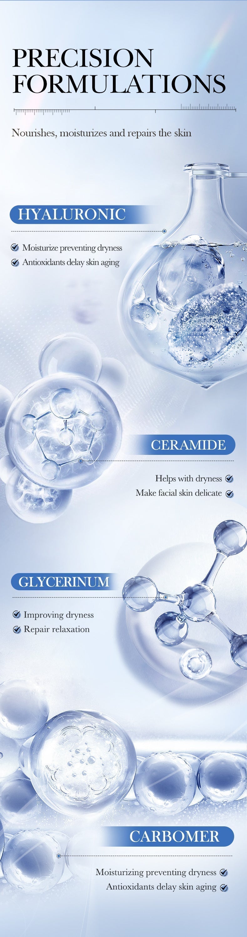 BIOAOUA Ceramide Hyaluronic Acid Moisturizing Essence Hydrating Essence Liquid  Wholesale