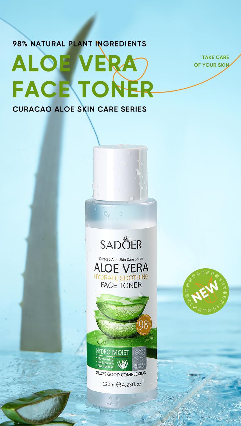 Aloe Vera Skincare Set SADOER Cleansing, hydrating, moisturizing, and nourishing  foreign trade manufacturer wholesale