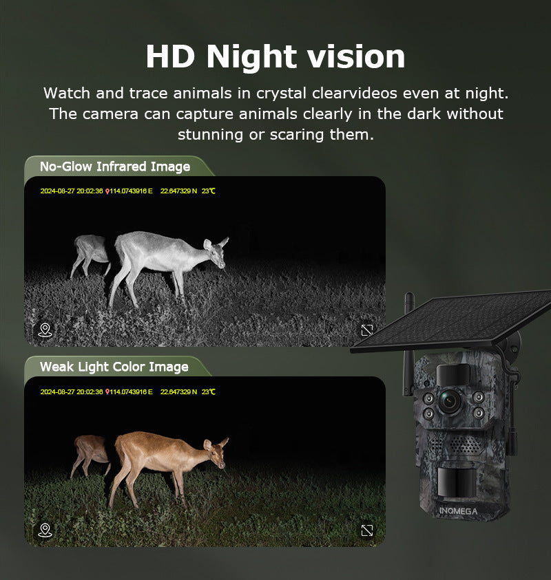 Private Model Outdoor Camouflage4G Solar-powered Camera GPS Positioning Hunting Camera Remote HD Camera