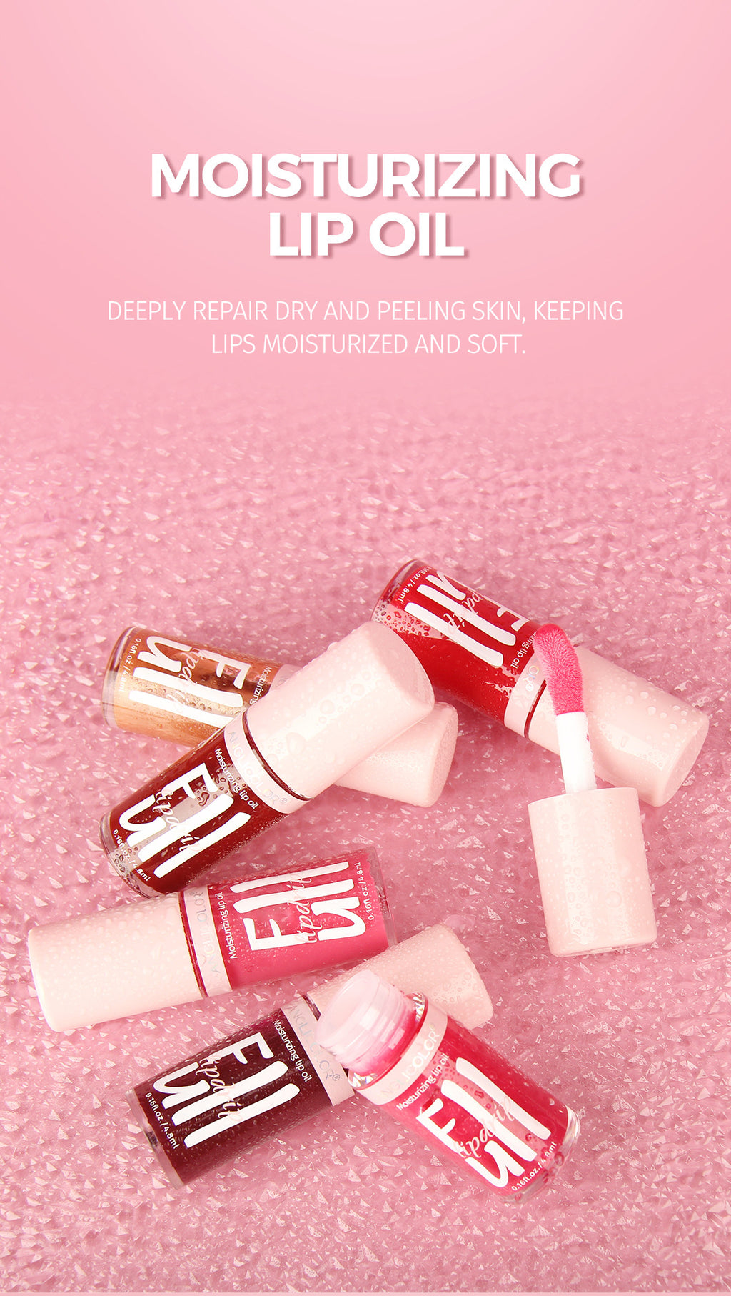 Anglicolor Temperature Changing Lip Oil Long-lasting Moisturizing Mirror Lip Gloss Plump Lips Color-changing Lip Glaze