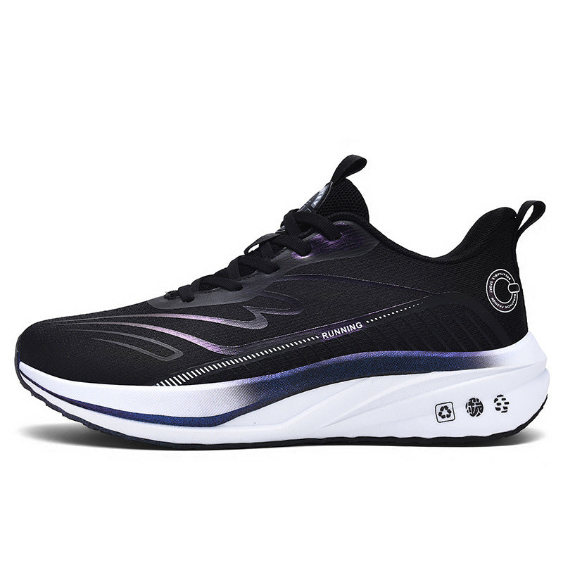 Spring New Ultra-Light Carbon Plate Sports Shoes Large Size Shock Absorption Breathable Running Shoes Racing Sports Soft Sole Men's Shoes