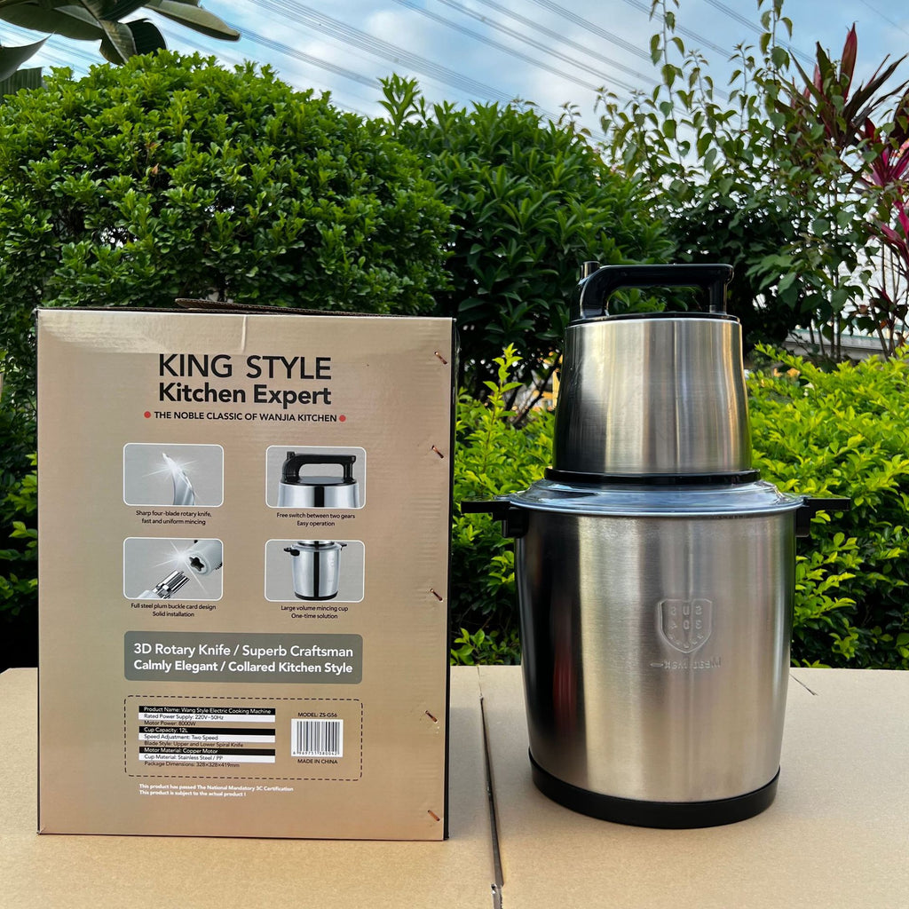 Fufumachine 6L Electric Meat Grinder Small Multi-Functional Meat Mincer Food Processor Blender Multi-Purpose