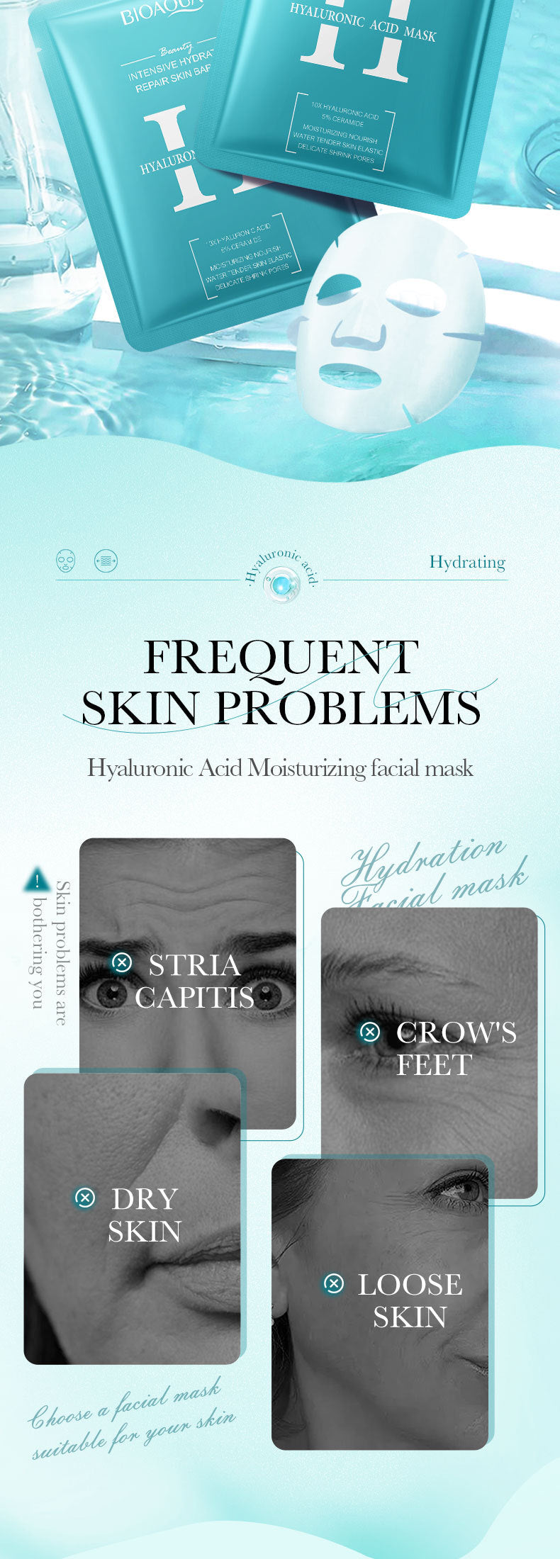 Mask25g BIOAOUA Dimension C Retinol Hydrating Moisturizing Mask Sheet Pack  Wholesale