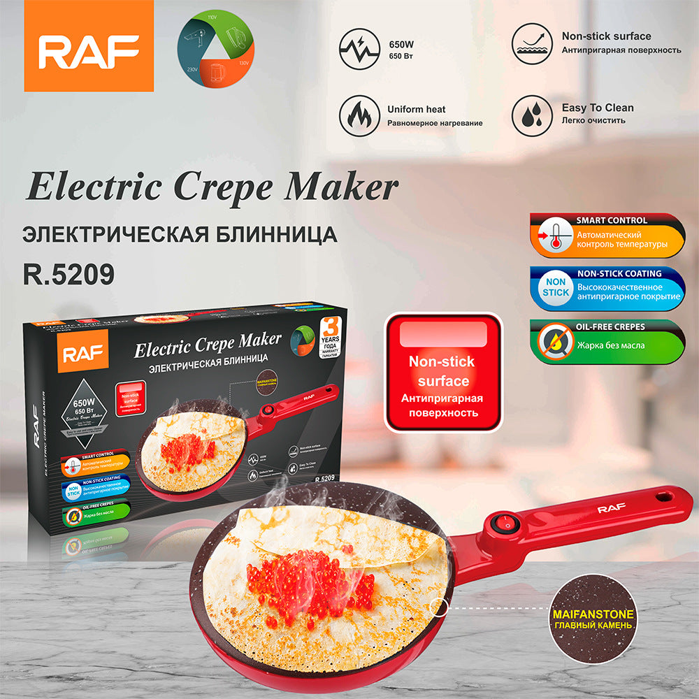 RAF European Standard Thin Pancake Maker Spring Roll Skin Maker Multi-Functional Household Pancake Pan Electric Pancake Pan