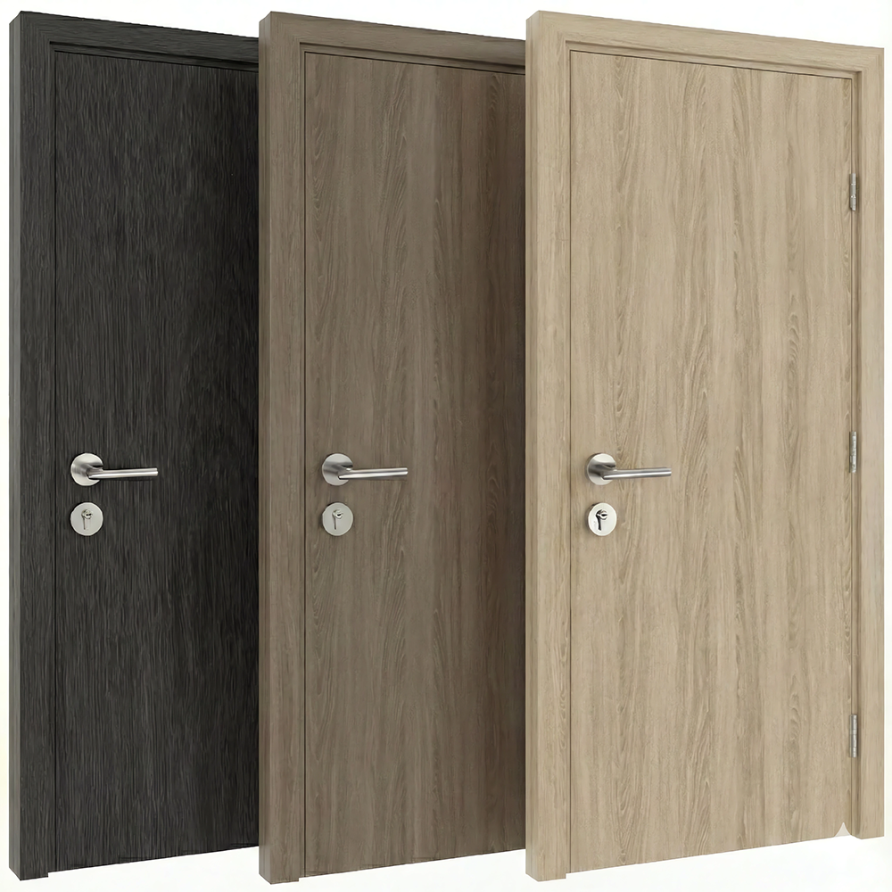 China Fire Doors Supplier Custom Hotel Room Wood Door Fireproof Smokeproof HPL Wooden Fire Resistant Doors for Hotel Project