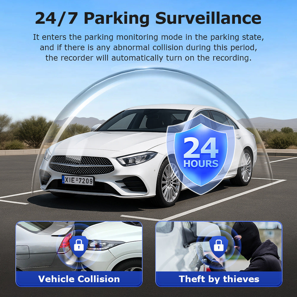 New Driving Recorder Binocular Parking Camera Panoramic HD Infrared Night Vision GPS Vehicle-mounted Monitoring
