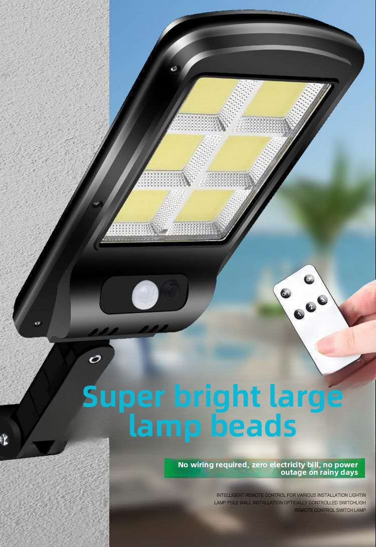 Specially designed for outdoor use120COB Solar Human Body Sensing Street Light Outdoor Waterproof Wall Light LED Garden lamp