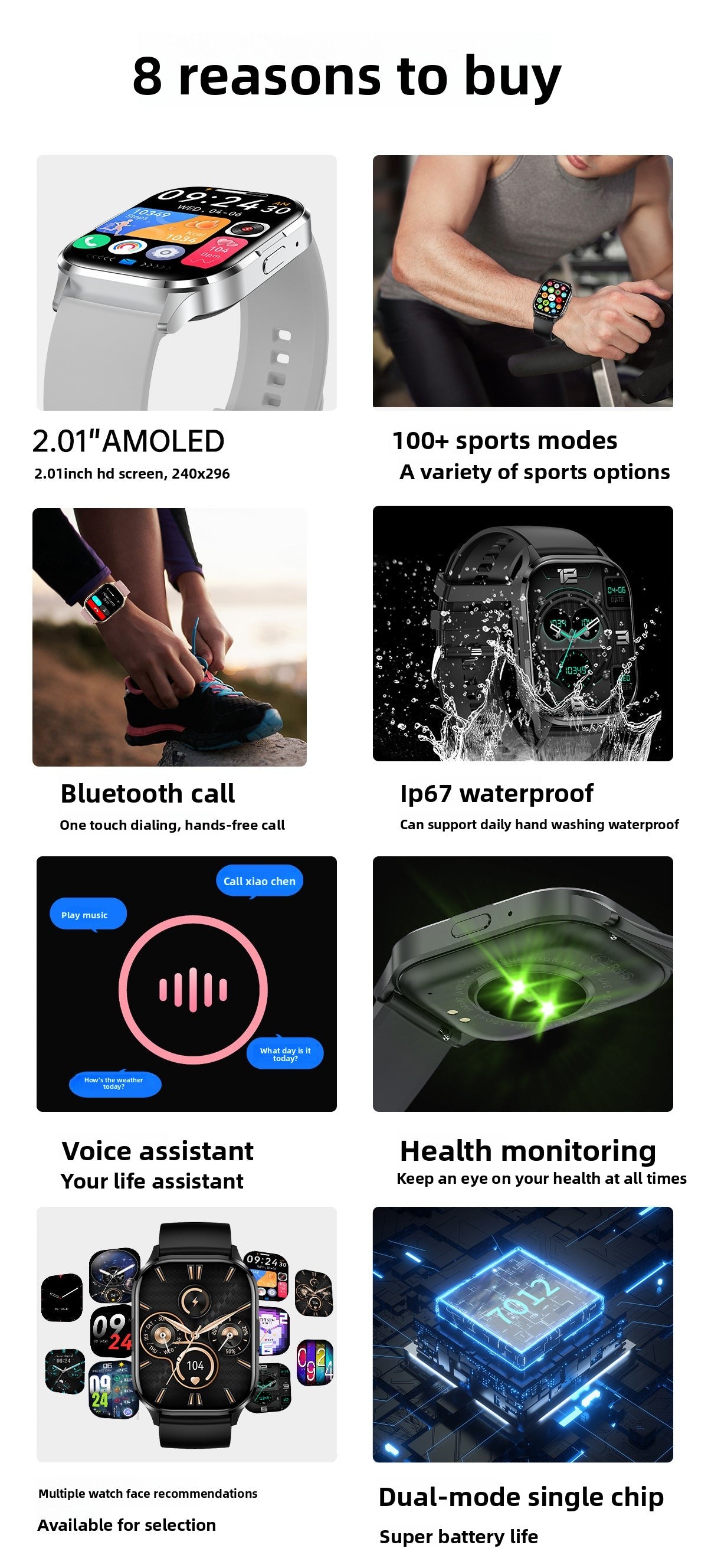 New HK21Smart watch multi-dial switching rotary button NFC Payment led Large Screen Factory