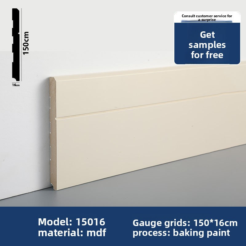 Style MDF Baseboard made of pine wood, painted solid wood baseboard, self-adhesive density board baseboard