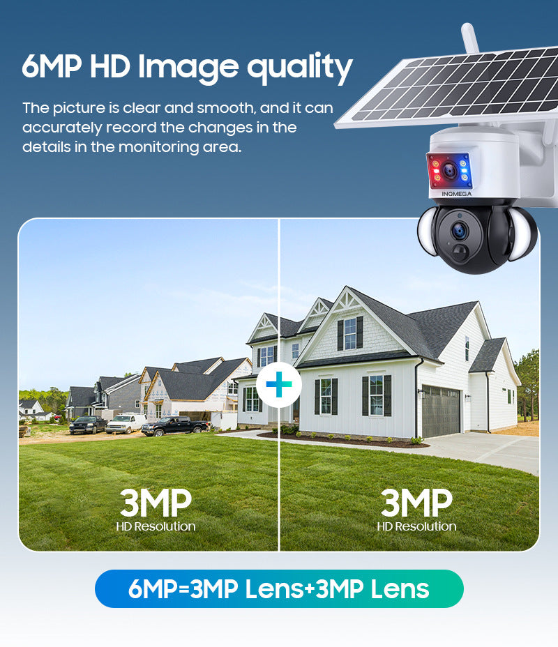 Private Model4G Solar-powered Camera600Wan Camera HD Outdoor Wireless WiFi Infrared Monitoring