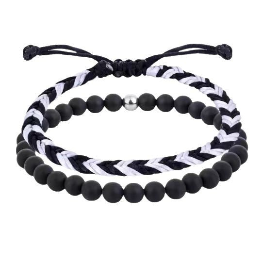 Hand-woven Tiger Eye Bracelet Natural Stone Beaded Stretch Bracelet Pink Quartz Lapis Lazuli Volcanic Matte Woven Bracelet