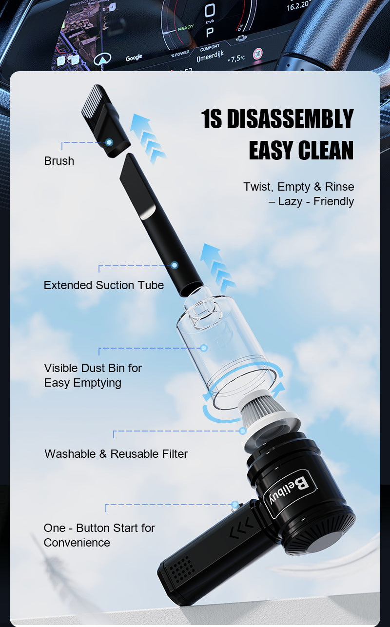 New Wireless Car Vacuum Cleaner Portable Multi-Functional Vacuum Machine High Suction Handheld Small Household
