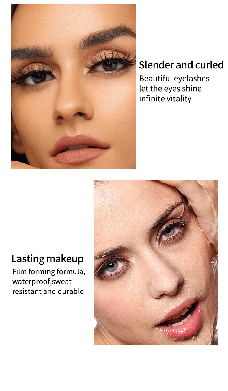 European Beauty Makeup Volumizing Curling Mascara Large Brush Head Dense Lengthening Waterproof Smudge-proof Mascara Makeup