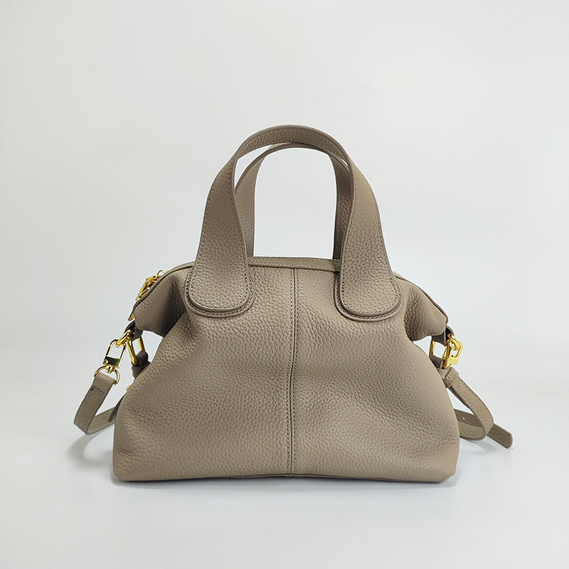 New Genuine Leather Women's Bag Large Capacity Top Layer Cowhide Handbag Crossbody Bag High-end Dumpling Bag Shiling Bag