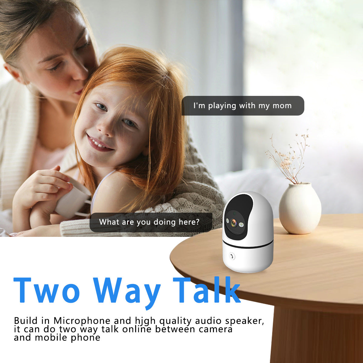 Indoor Wireless Network Camera One-Click Call360High Definition WiFi Camera surveillance night vision remote