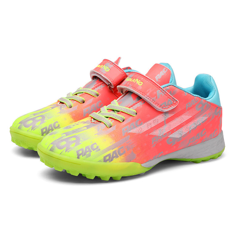 New Children's Magic Sticker Broken Nail Training Football Shoes Girls Boys Primary School Students Competition Training Sneakers