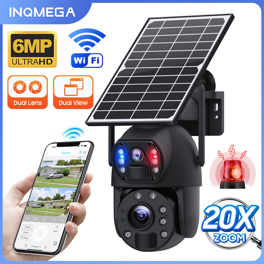 In-stock Solar Camera Dual Lens4G Outdoor HD Surveillance202x Zoom Camera Intelligent Surveillance
