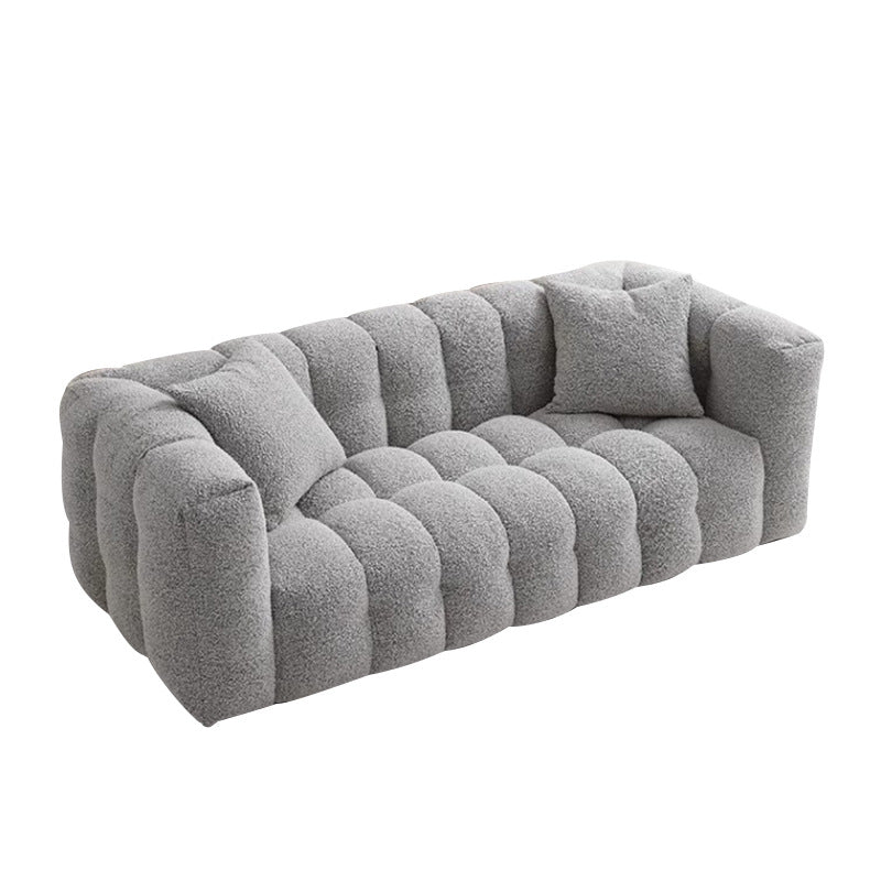 Wabi-Sabi Style Compression Sofa Fabric Sofa Teddy Lamb Wool Cream Series Marshmallow Sofa Shipping and tax not included
