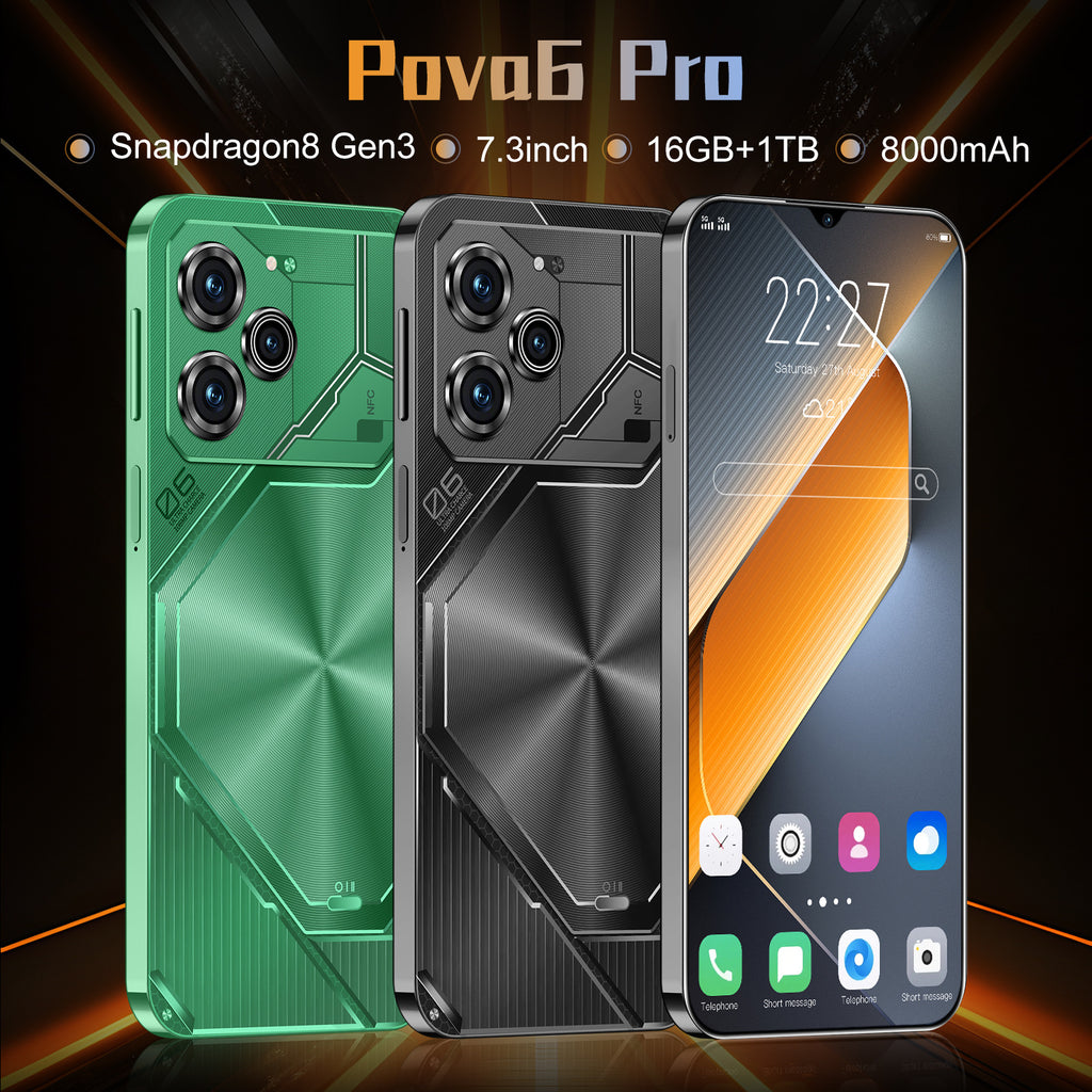 New Arrival Mobile Phone Pova6 Pro Android Large Screen In Stock16+1T smartphone factory price(Popular)