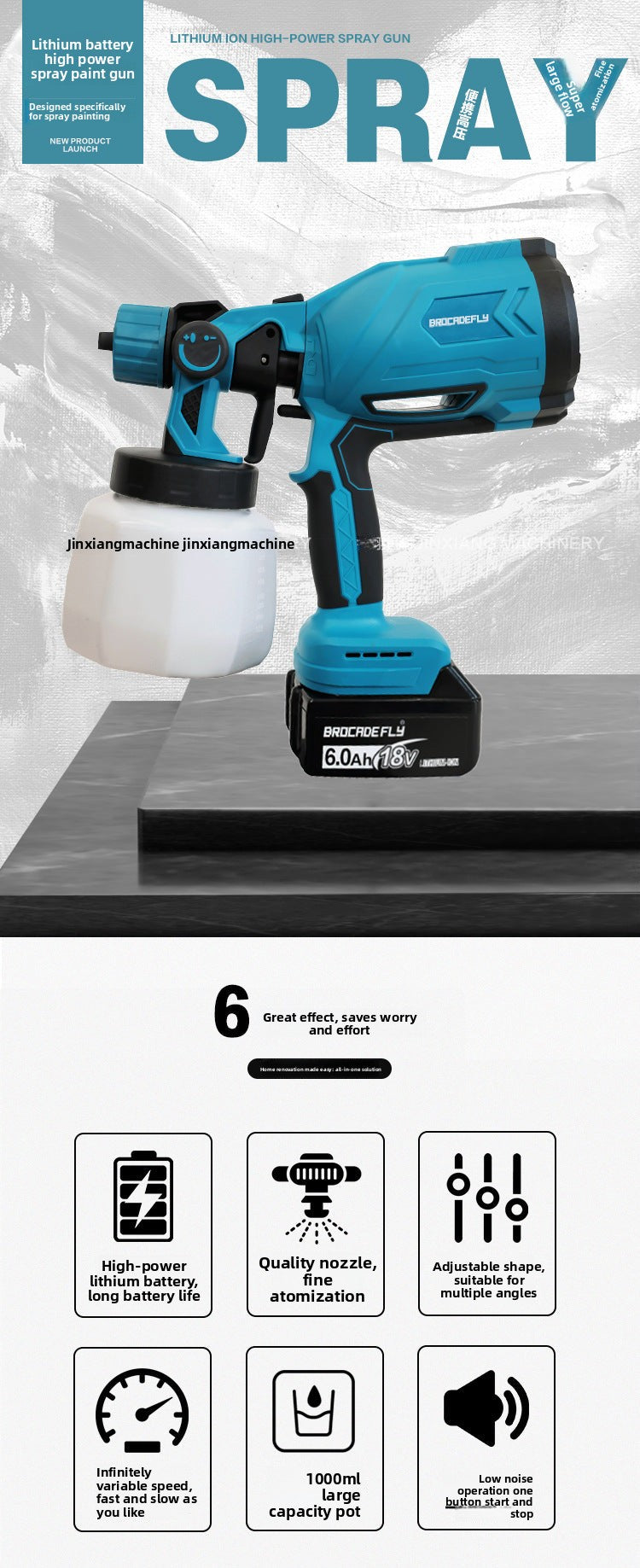 MT Tongjinxiang Brushless Multi-Function Spray Paint Pot Factory Direct Sale Large Volume Great Price