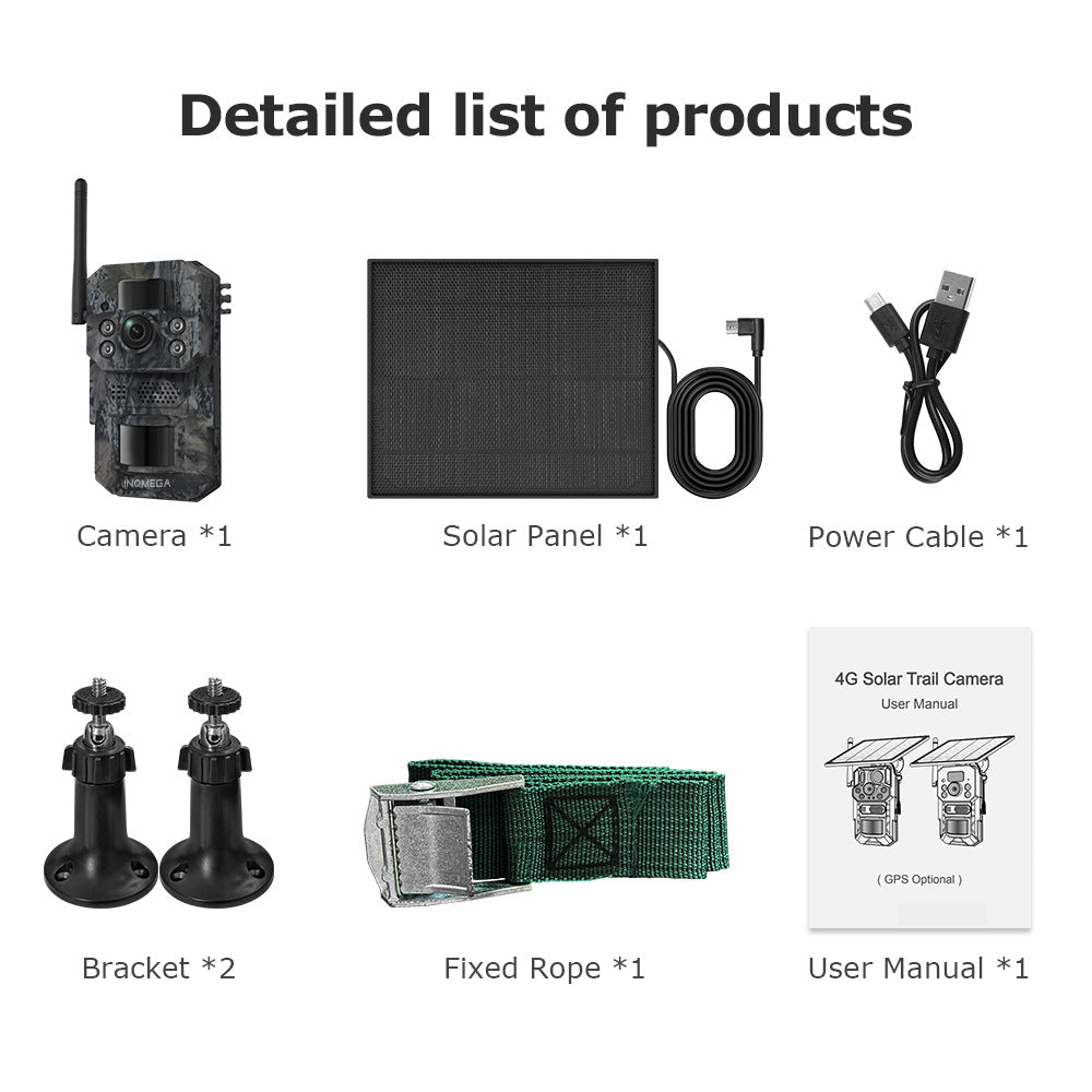 Private Model Outdoor Camouflage4G Solar-powered Camera GPS Positioning Hunting Camera Remote HD Camera