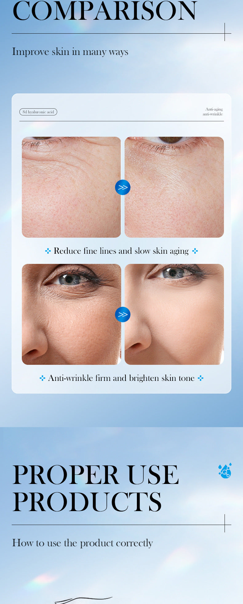 Hyaluronic Acid Face Cream SADOER8D Anti-wrinkle Hydrating Nourishing Face Cream Moisturizing and Rejuvenating  Foreign Trade Wholesale