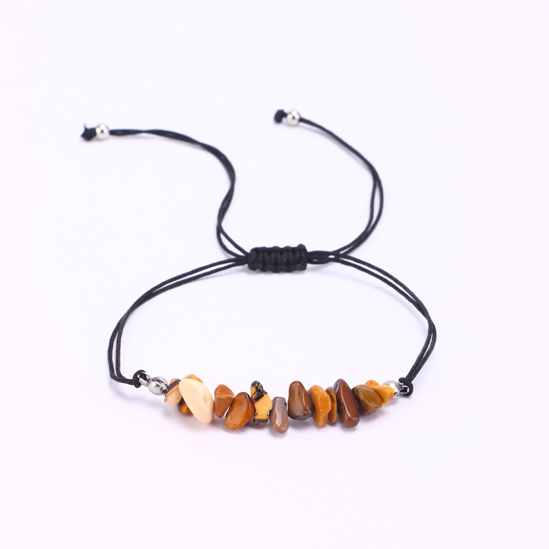 Women's Woven Crystal Stone Bracelet Women's Friendship Gift Simple Fashion Adjustable Amethyst Woven Bracelet