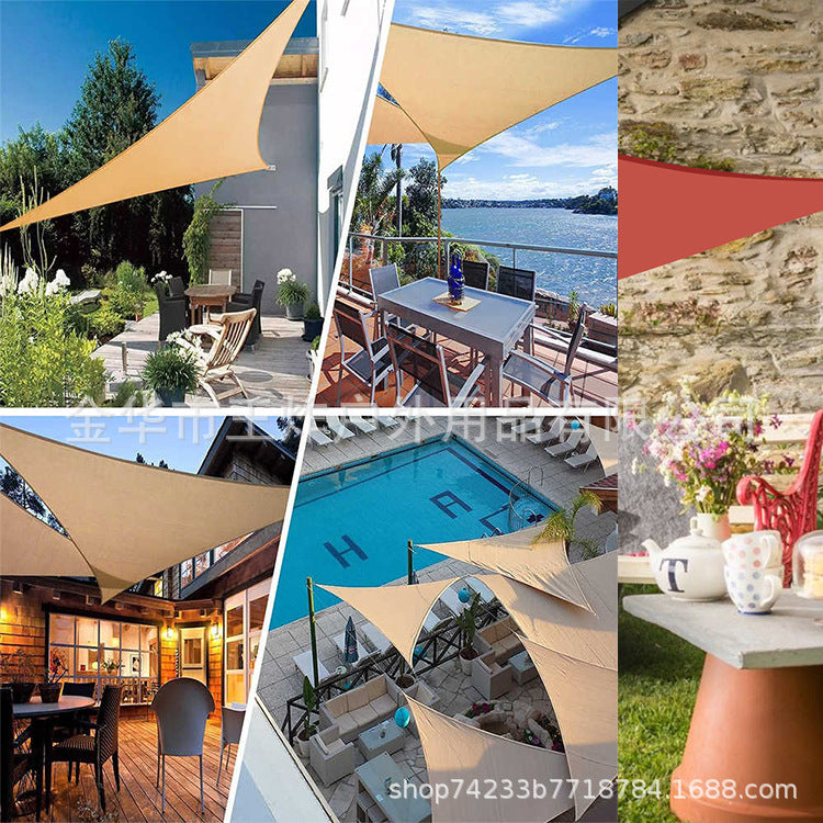 Outdoor Triangle Canopy Outdoor Courtyard Balcony Sunscreen Shade Sail3Sunshade Canopy Pool Landscape Rain Cover