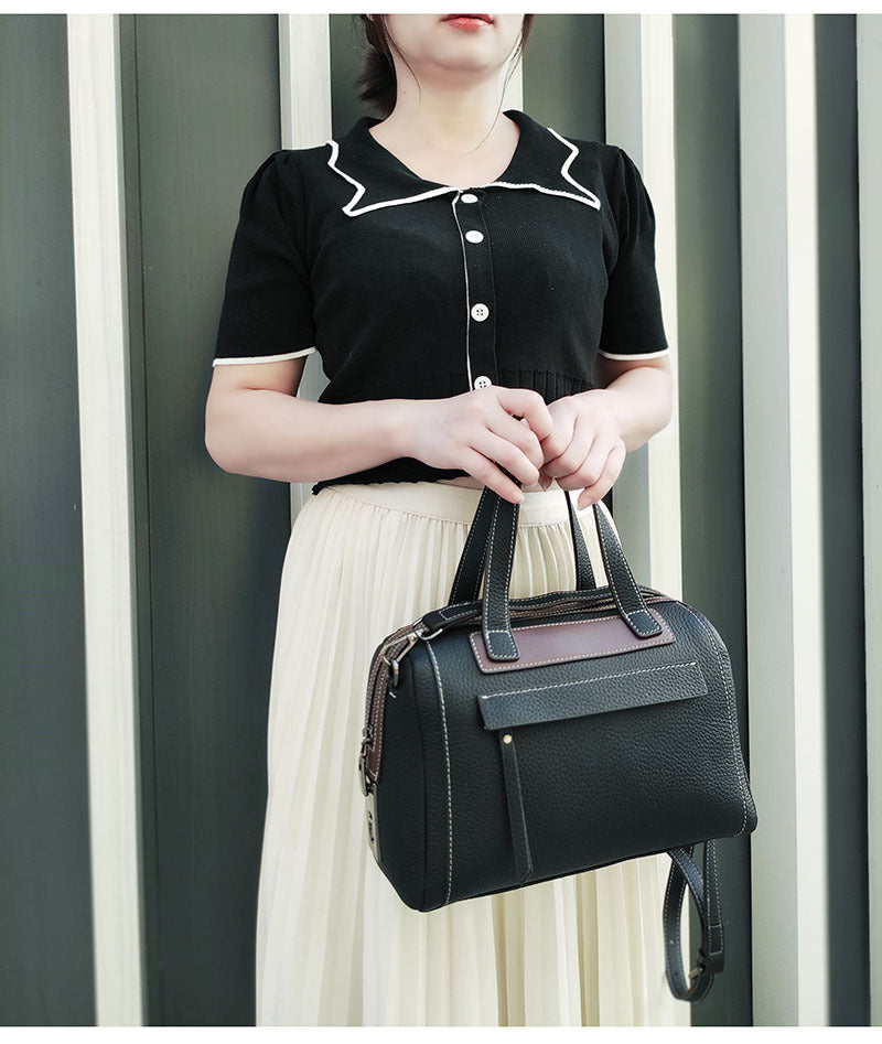 Boston Crossbody Pillow Bag Privacy Protection Fingerprint Unlock Genuine Leather Handbag Commuter Women's Bag Crossbody Bag