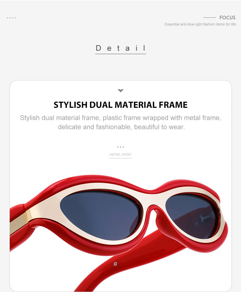 New European and American Y2K Cat Eye Sunglasses for Women Street Style Small Frame Sunglasses for Men Trendy Wholesale sunglasse