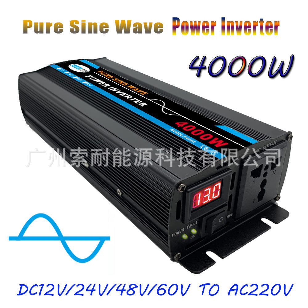 Pure Sine Wave Inverter Car Converter Car Inverter Power Supply DC12V/24V/48V/60V Turn AC220V