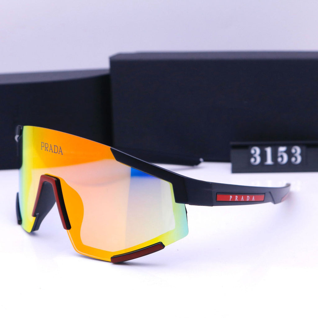 Half-frame Sunglasses High Appearance Cycling Colorful Outdoor Sports European and American Style2024Fashion New Large Windproof Sunglasses for Men and Women