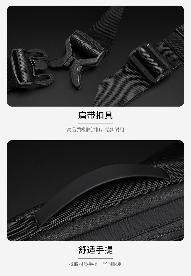 OZUKO Men's Chest Bag Crossbody Waist Bag Multifunctional Tactical Waterproof Portable Outdoor Cycling Trendy Brand High-end Bag