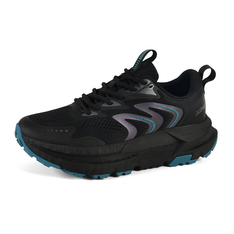 Men's Shoes New2025Mesh Breathable Running Shoes Anti-Slip Shock Absorption Lightweight Soft Sole Sports Shoes Manufacturer Wholesale
