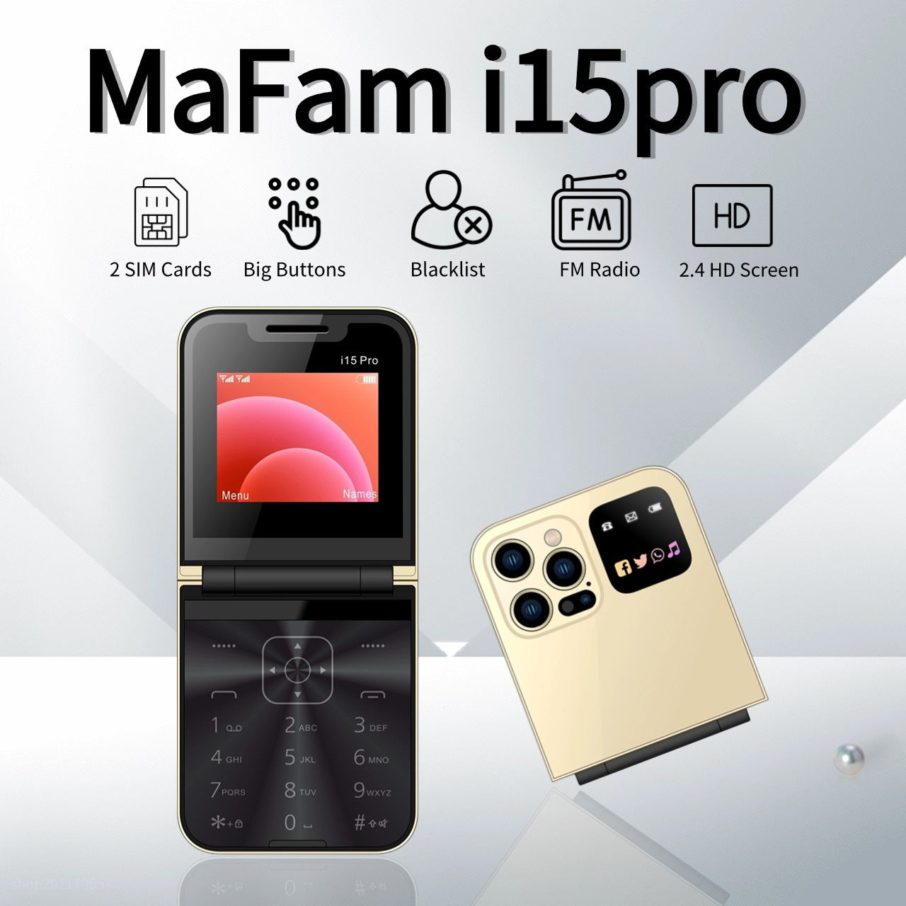Wholesale Hot Selling Foldable Mobile Phone for Elderly Bluetooth Dialing Student Backup Feature Phone Card Phone Foldable