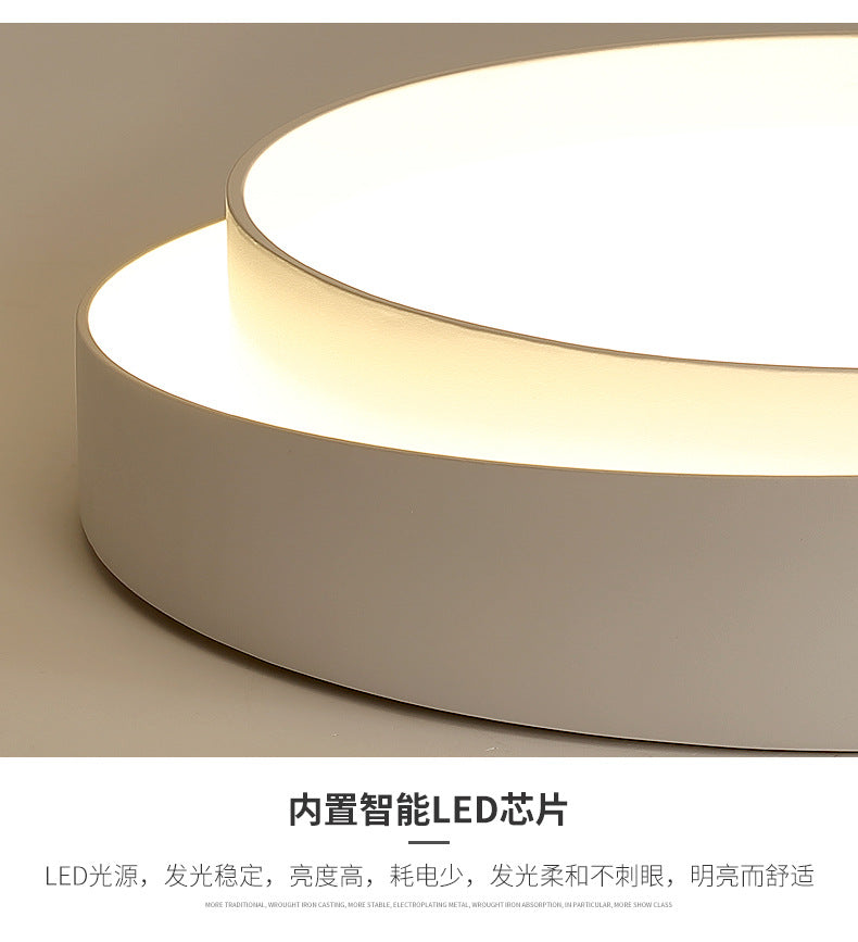 Nordic Bedroom Lamp Round Modern Simple Room Lamp Creative Living Room Lamp Home Elegant Iron Art led Ceiling Lamp