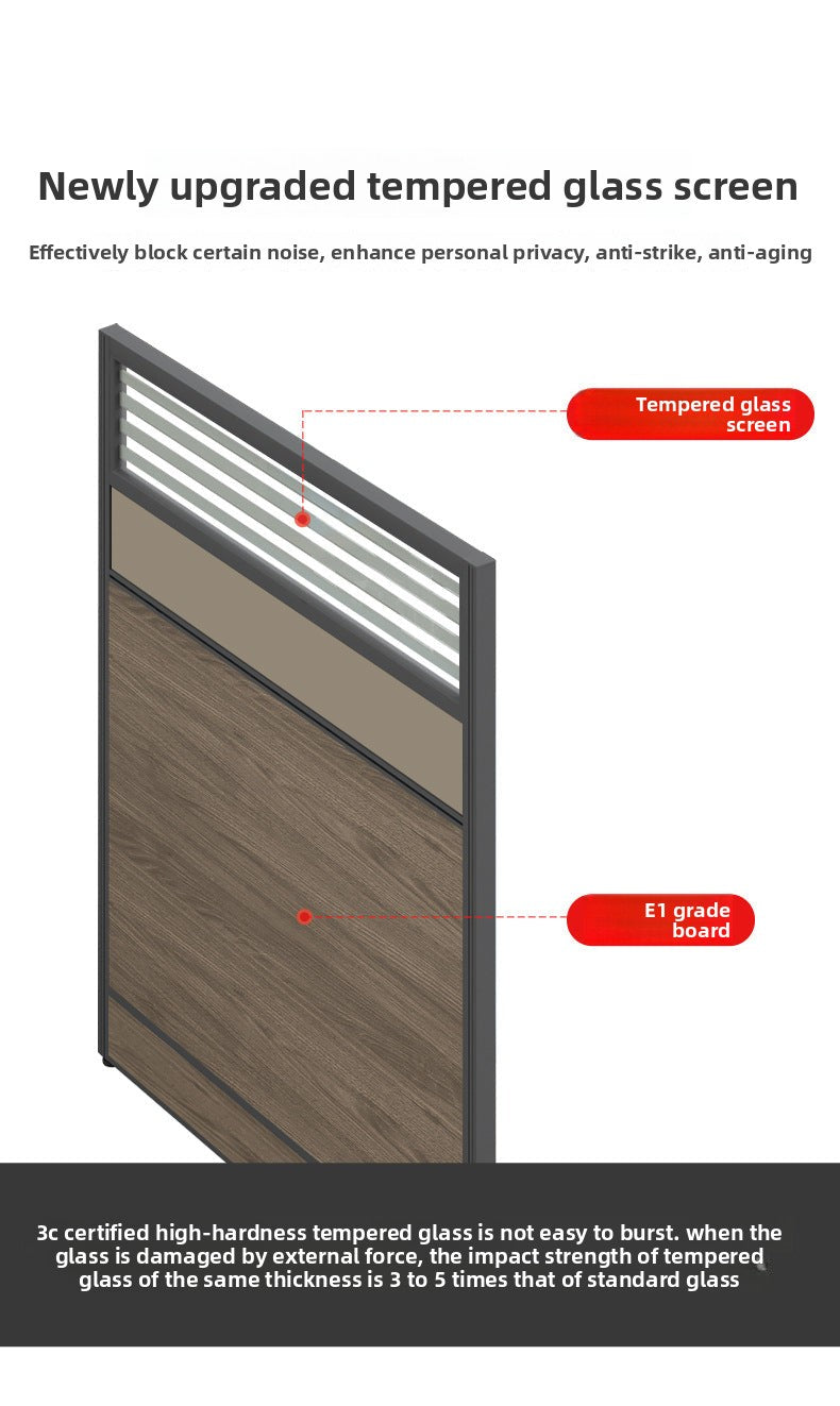 Office Desk Simple Modern Staff Desk with Rest Bed Employee Desk Furniture Partition Screen Cubicle