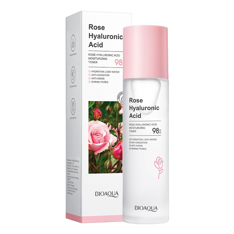 Rose Hyaluronic Acid Skincare Set Hydrating, Cleansing, Moisturizing, and Skin Rejuvenation Six-Piece Set Wholesale from Foreign Trade Manufacturer