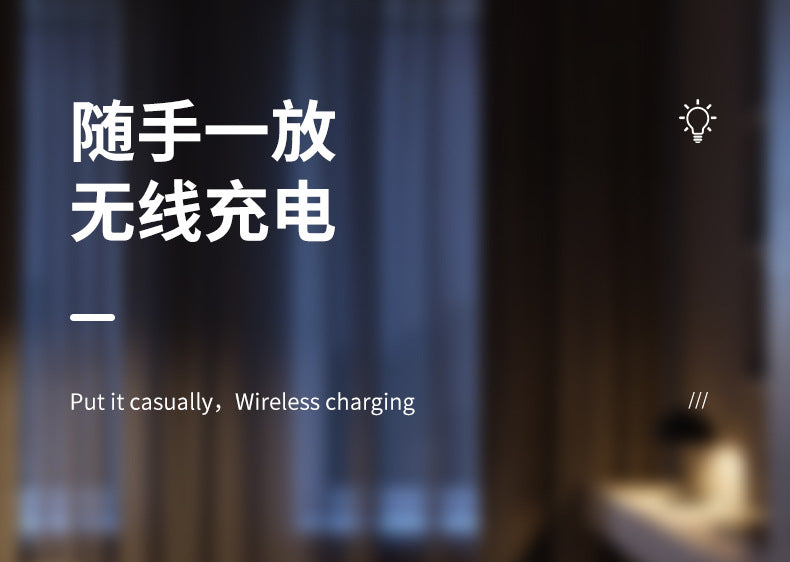 Source manufacturer eye protection reading night light15W Mobile Phone Wireless Charging Table Lamp Folding Gift Atmosphere Lamp Wholesale