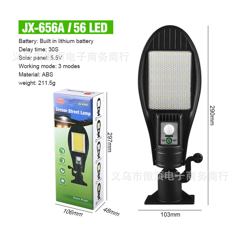 Outdoor Solar Light Human Body Sensing Wall Light Integrated Street Light with Remote Control Garden Light Waterproof Garden Light