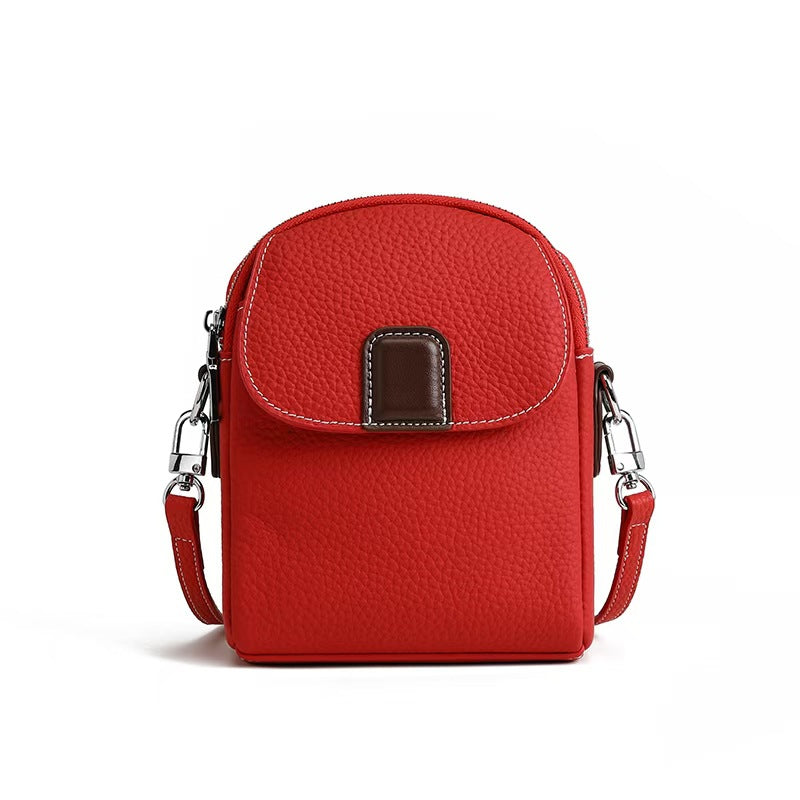 Genuine Leather Phone Bag for Women, Crossbody New Lightweight Bag, Summer Fashion Soft Leather High-End Mini Small Bag