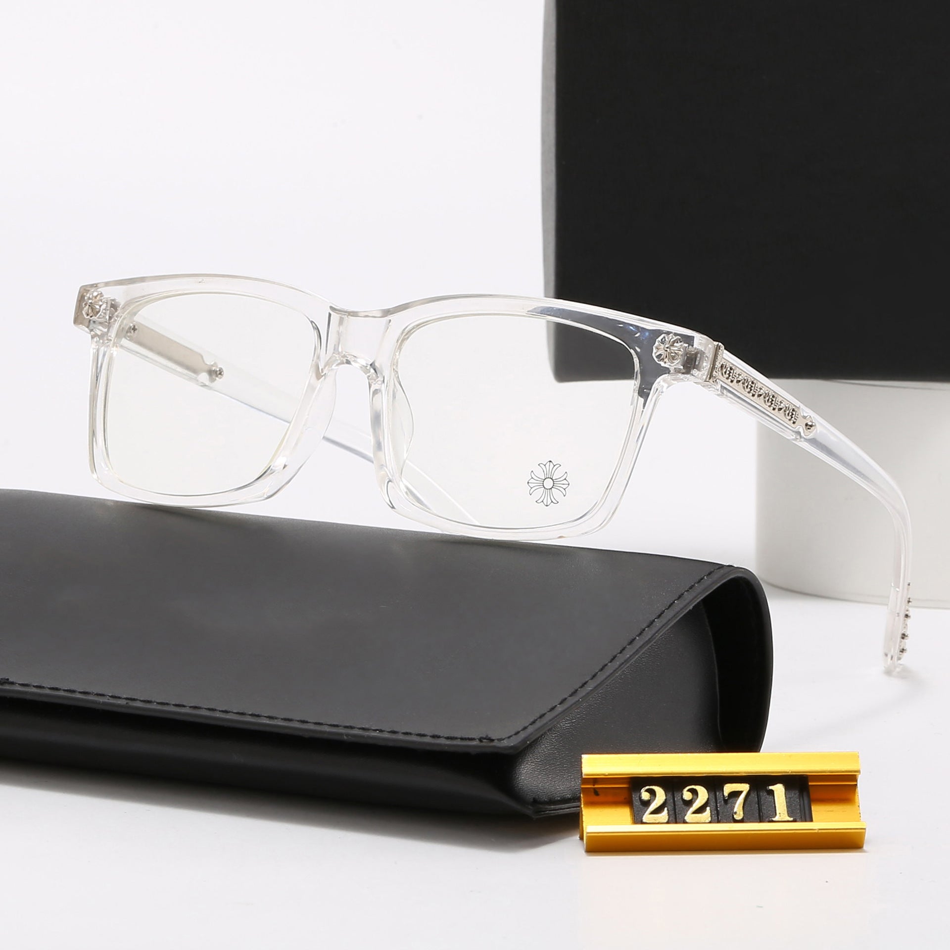 New style sunglasses for men and women with square frames2271Flat Mirror Classic Outdoor Travel Fashion Optical Glasses