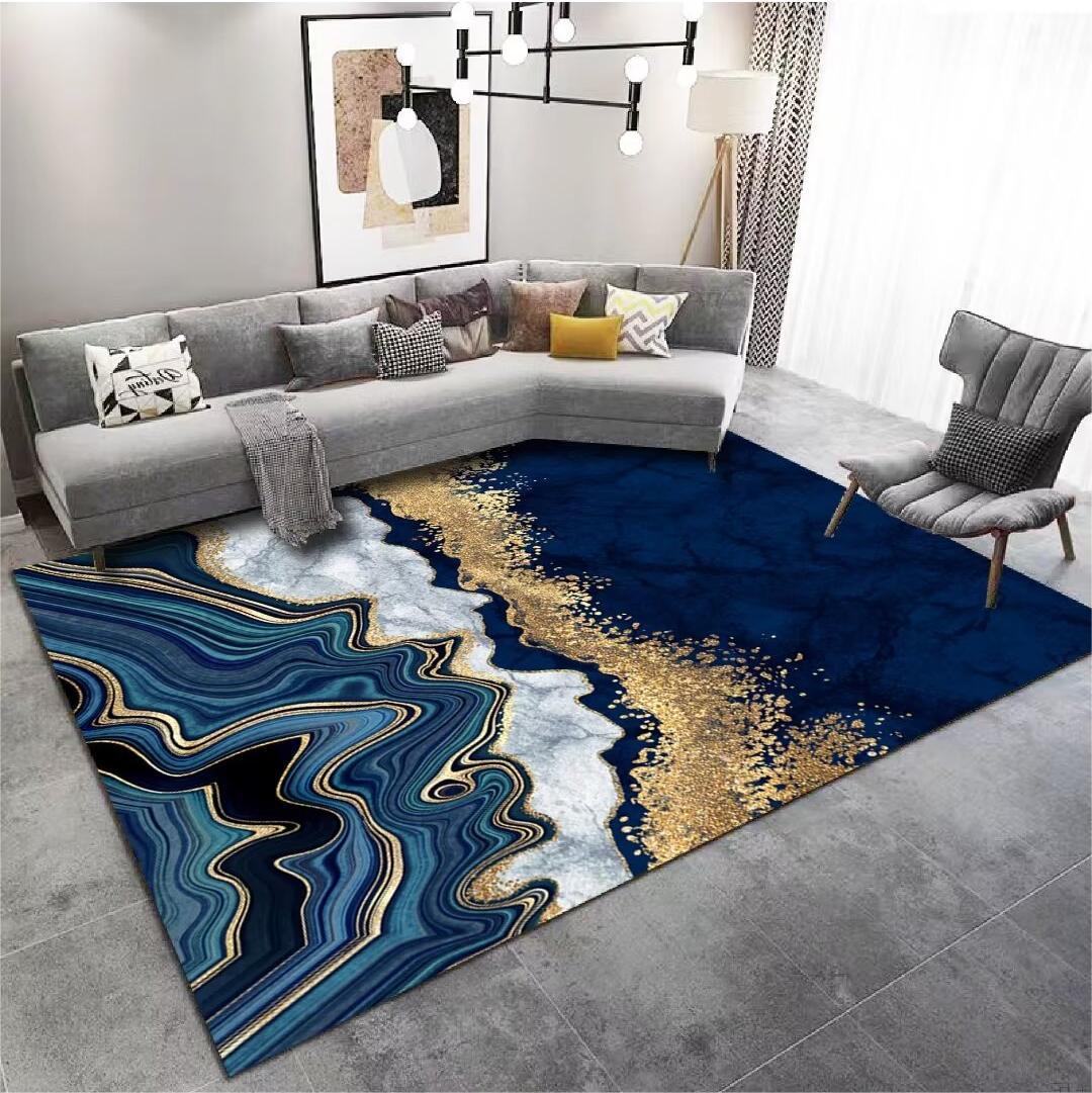 Crystal Velvet Carpet Light Luxury Home Bedroom Non-Slip Wear-Resistant Bedside Blanket Living Room Dirty-Resistant Easy to Care Sofa Coffee Table Blanket