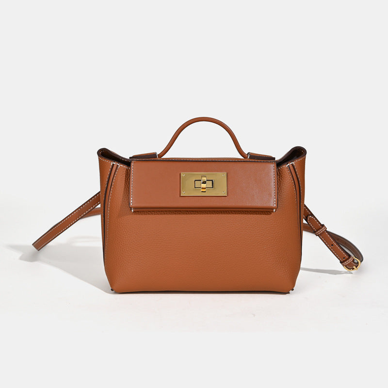 New European and American Style Kelly Bag Versatile Dumpling Bag High-Quality Texture Top Layer Fashion Women's Handbag Tote Shoulder Crossbody Bag