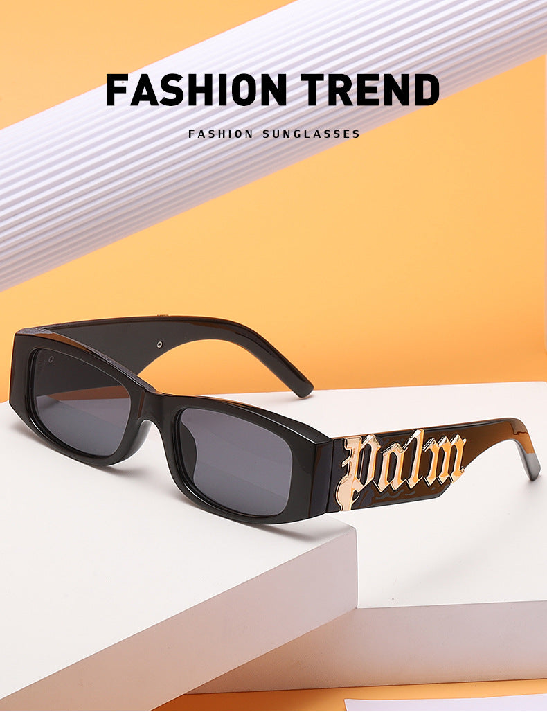 European and American Style Small Frame Sunglasses for Women Wholesale Fashion Wide Leg Sun Protection Sunglasses for Men UV Protection