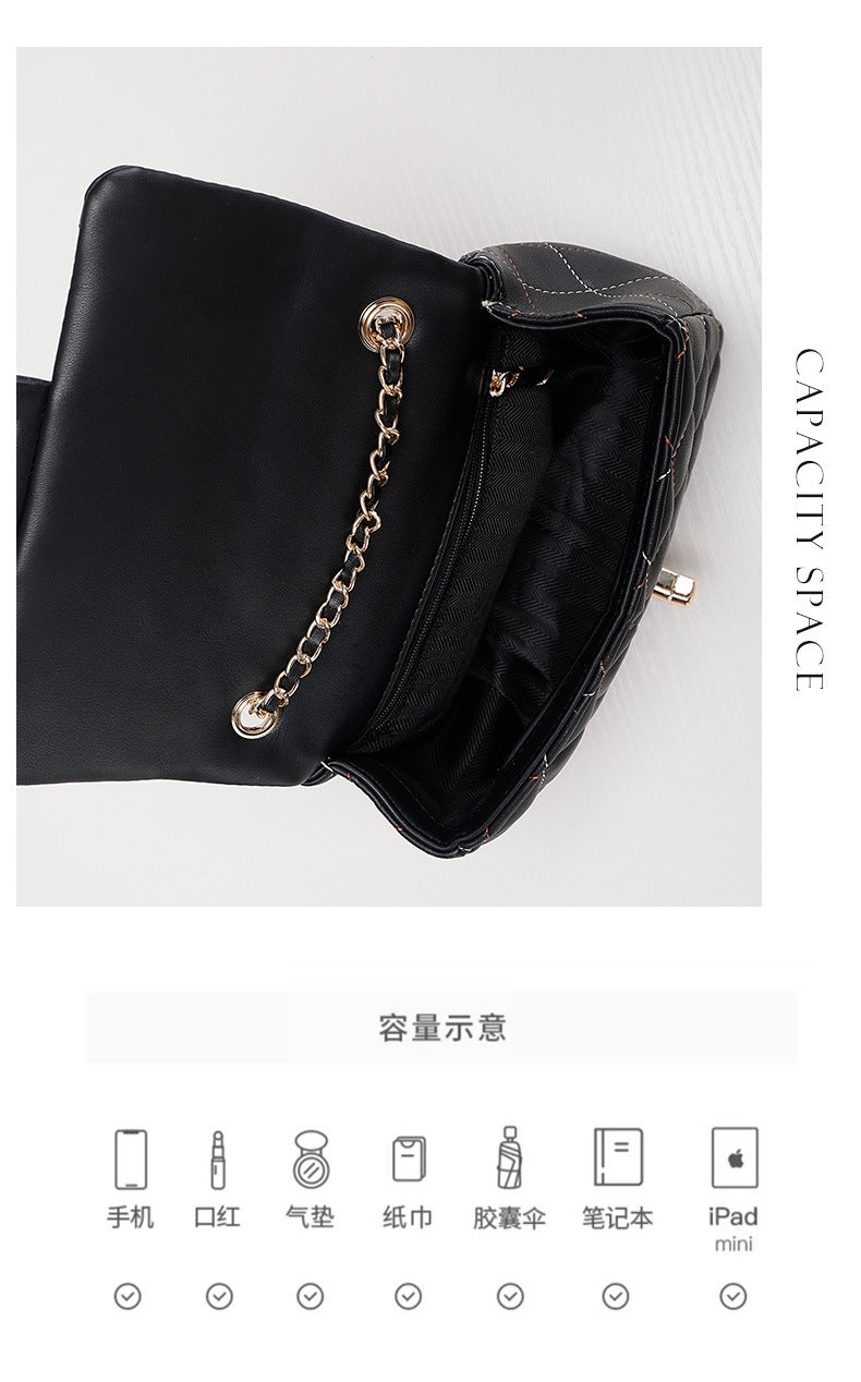 Original Design Quilted Chain Crossbody Bag for Women, Elegant Chanel Style Single Shoulder Bag, Versatile Crossbody Luxury Women's Bag