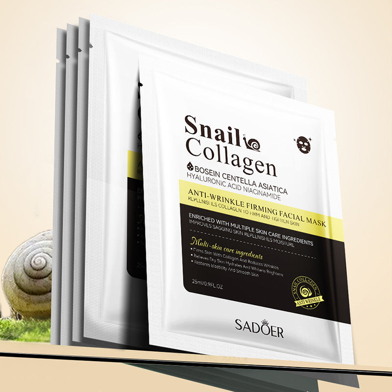 Snail Face Mask SADOER Collagen anti-wrinkle firming delicate skin mask  wholesale