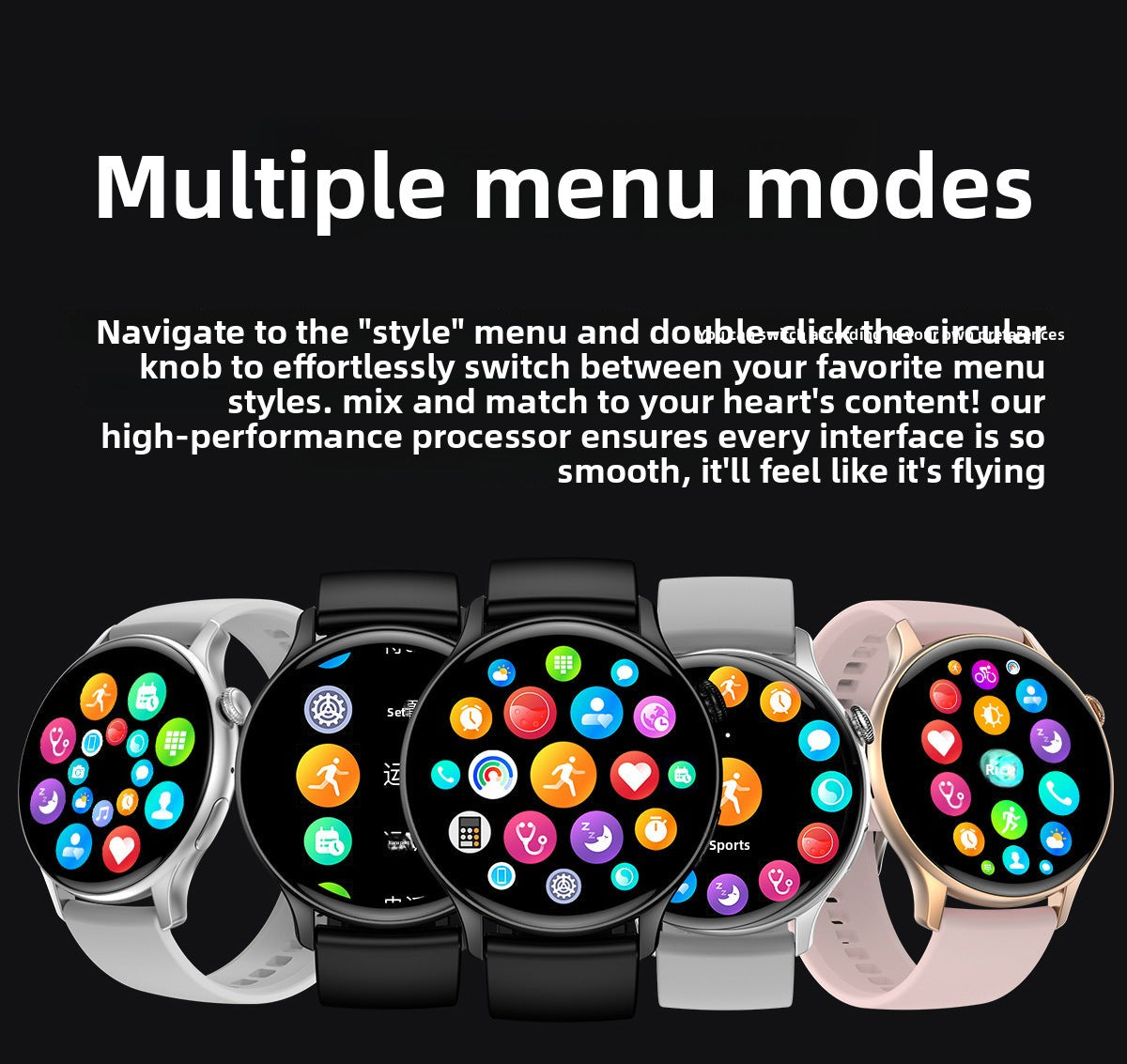 HK85Watch Bluetooth Call Heart Rate Monitoring Exercise Blood Oxygen Blood Pressure AMOLED Multi-Dial Switch Smart Health