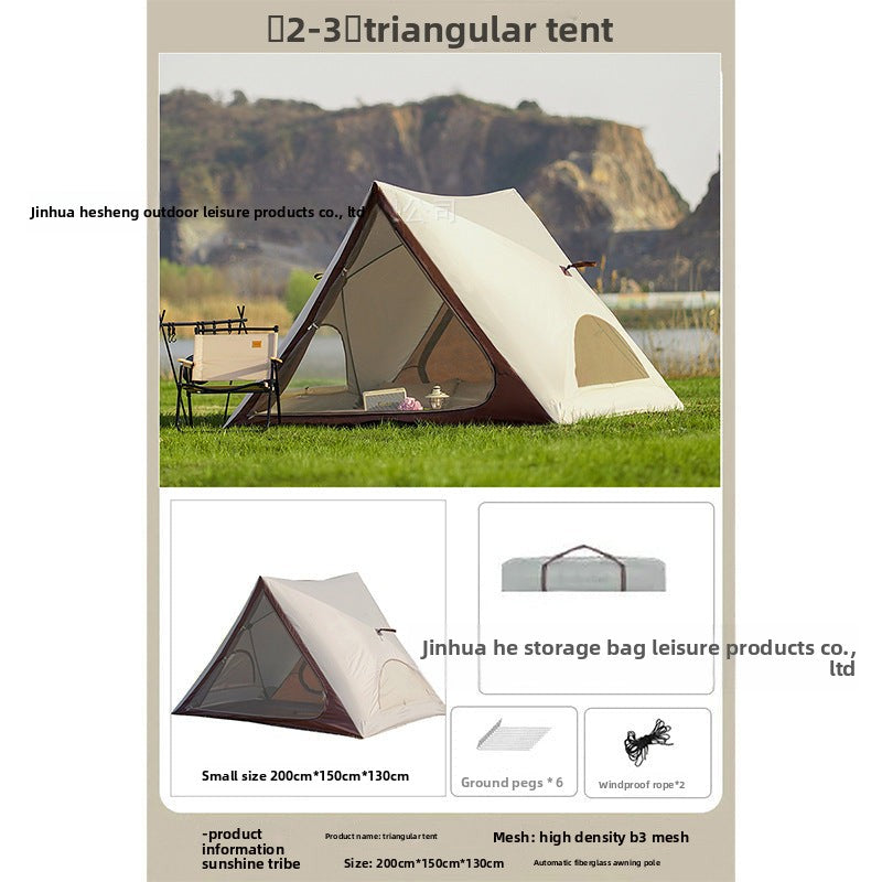 Beach Tent Portable Outdoor Camping Triangle Tent Automatic Quick Open Beach Tent Sun Protection Beach Tent