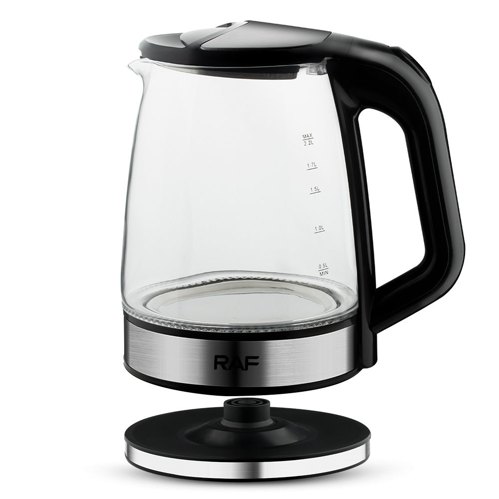 RAF European standard hot-selling household glass electric kettle2.2L Large Capacity Inner Wall Marking Kettle